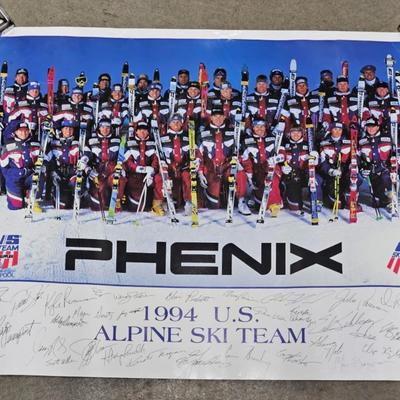Sale Photo Thumbnail #229: DM68. Poster of the 1994 US Alpine Ski Team

Description: Printed autographs of the team, in a protective box
Dimensions: 24x18
Damage: Normal wear