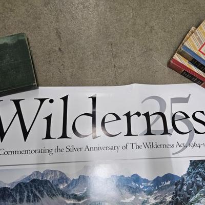 Sale Photo Thumbnail #238: Commemorative Poster of the 25th Anniversary of The Wilderness Act

Dimensions: 24x36
Damage: Normal wear
