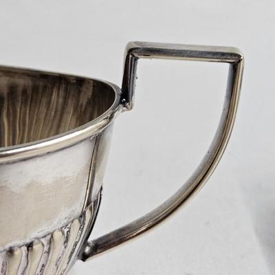 Sale Photo Thumbnail #289: DM74. Antique Sterling Silver Queen Anne Creamer & Sugar Bowl

Dimensions: Creamer – 3x4x2, Sugar – 3x6x2.5
Damage: Normal wear