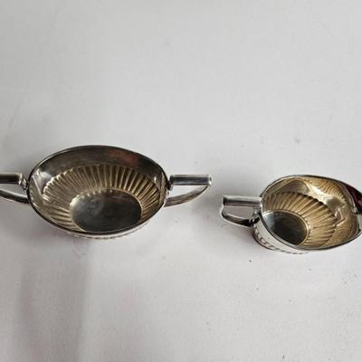 Sale Photo Thumbnail #282: DM74. Antique Sterling Silver Queen Anne Creamer & Sugar Bowl

Dimensions: Creamer – 3x4x2, Sugar – 3x6x2.5
Damage: Normal wear