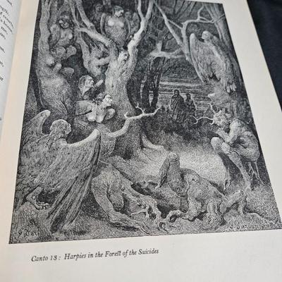Sale Photo Thumbnail #362: 1946 ‘The Divine Comedy’
Description: Hardcover, illustrated, printed in the USA
Dimensions: 11x8.5x1
Damage: Some wear to cover, damage to the corners, some water damage to pages