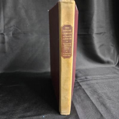 Sale Photo Thumbnail #354: 1946 ‘The Divine Comedy’
Description: Hardcover, illustrated, printed in the USA
Dimensions: 11x8.5x1
Damage: Some wear to cover, damage to the corners, some water damage to pages