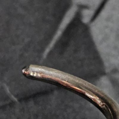 Sale Photo Thumbnail #416: Vintage Sterling Silver Bangle Bracelet

Damage: Normal wear