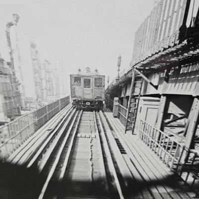 Sale Photo Thumbnail #452: Matted & Framed Photograph of Train on Tracks

Dimensions: 21x17
Damage: Normal wear
