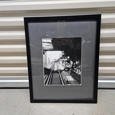 Sale Photo Thumbnail #450: Matted & Framed Photograph of Train on Tracks

Dimensions: 21x17
Damage: Normal wear