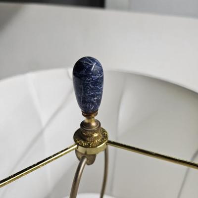 Sale Photo Thumbnail #461: Asian Blue & White Table Lamp on Wooden Base with Shade

Dimensions: With shade – 21x19x19
Damage: Normal wear