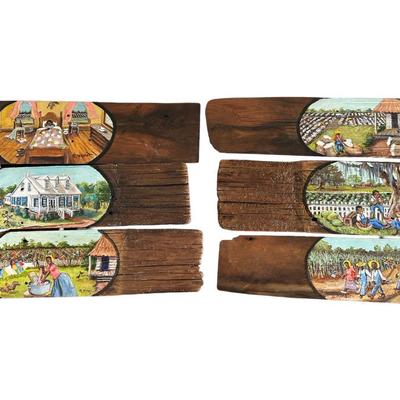 Original Folk Art on Reclaimed RusticWood by Margot H Delahoussaye