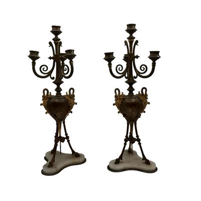 Antique Brass Candelabras