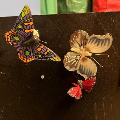 Sale Photo Thumbnail #746: Beautiful dimensional butterfly magnets, 3 in total