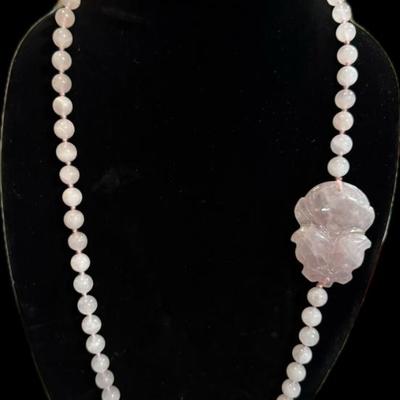 Rose quartz necklace