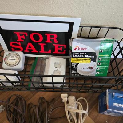 Home Utility & Hardware Essentials Lot – Cords, Timers, Alarms, Locks & More