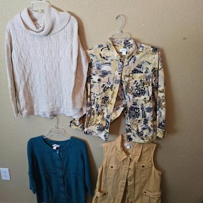 Christopher & Banks / CJ Banks Women’s Sweaters & Tops – Size L & X – Lot of 4