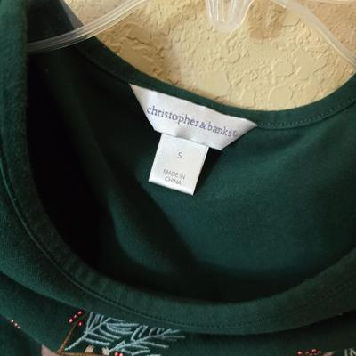 Christopher & Banks Women’s Long Sleeve Holiday Tops – Size Small – Lot of 4