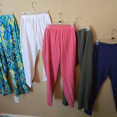 Lot of 5 Women's Medium d&co. Active & Beach Pull-On Pants