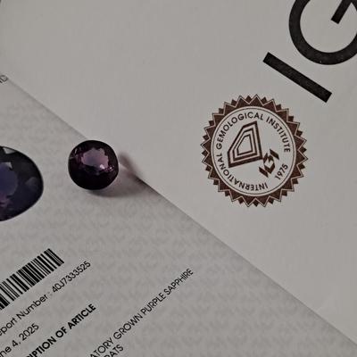 IGI CERTIFIED LAB GROWN SAPPHIRE