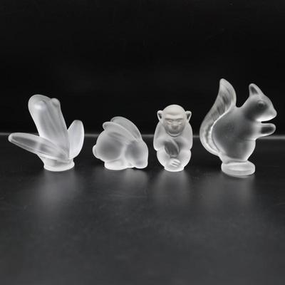 Cristal De Sevres Frosted Crystal Figurines (4)