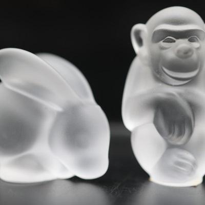 Cristal De Sevres Frosted Crystal Figurines (4)