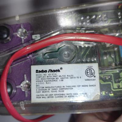 Vintage Radio Shack Transparent Telephone