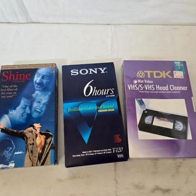Vintage Video Converter & VHS Tape Bundle – White-Westinghouse + 12 Tapes