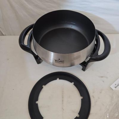 Electric Fondue Pot Set – Rival Stainless Steel + Vintage Fondue Forks