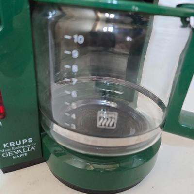 Krups Type 396 Coffee Maker & Mug Set – Retro Green 12-Cup Machine
