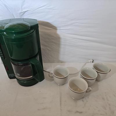 Krups Type 396 Coffee Maker & Mug Set – Retro Green 12-Cup Machine