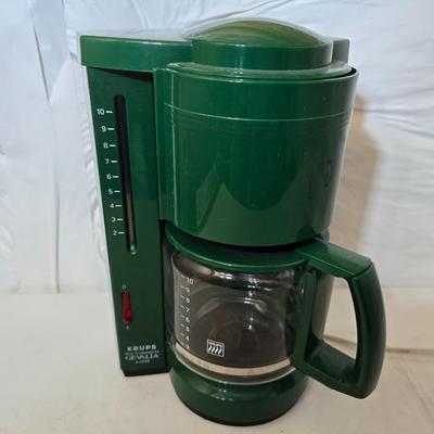 Krups Type 396 Coffee Maker & Mug Set – Retro Green 12-Cup Machine