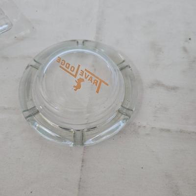 Lot of 6 Vintage Ashtrays – Travel Lodge, Motel, & Novelty Glassware