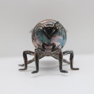 Art Deco Style Silverplate Bee Honey Dish