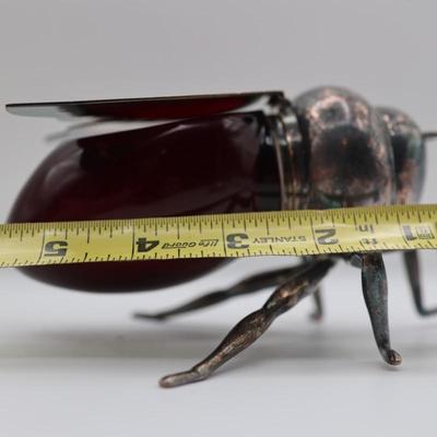 Art Deco Style Silverplate Bee Honey Dish