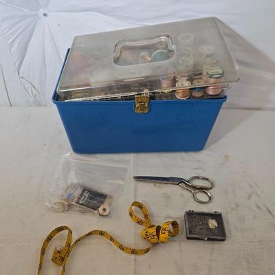 Vintage Sewing Kit – Richards of Sheffield Scissors, Thread Box, Supplies