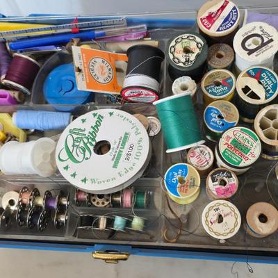 Vintage Sewing Kit – Richards of Sheffield Scissors, Thread Box, Supplies