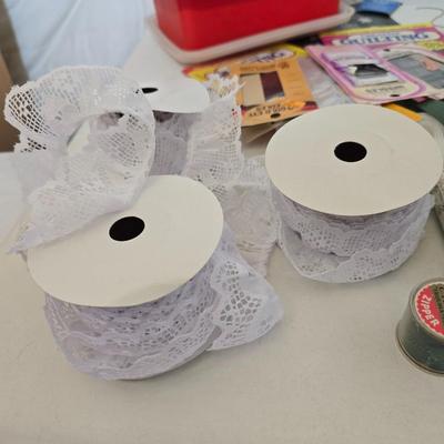 Large Vintage Sewing Notions Lot – Lace, Zippers, Buttons, Trims & More