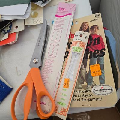 Large Vintage Sewing Notions Lot – Lace, Zippers, Buttons, Trims & More