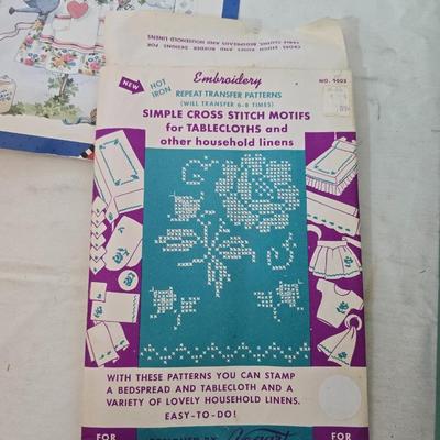 Mixed Craft & Sewing Lot – Iron-On Transfers, Pom-Poms, Buttons, Power Scissors & More