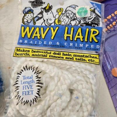 Mixed Craft & Sewing Lot – Iron-On Transfers, Pom-Poms, Buttons, Power Scissors & More