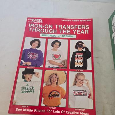 Mixed Craft & Sewing Lot – Iron-On Transfers, Pom-Poms, Buttons, Power Scissors & More