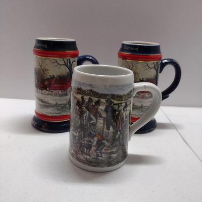 Collection of Porcelain Steins- Three Pieces
