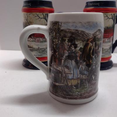 Collection of Porcelain Steins- Three Pieces