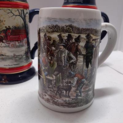 Collection of Porcelain Steins- Three Pieces