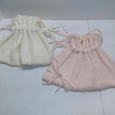 Pair of Vintage Draw String Hand Bags