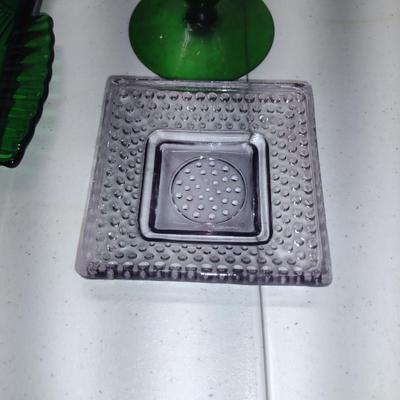 Collection of Colored Glass- Three Pieces