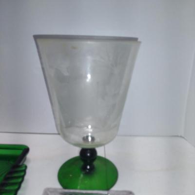 Collection of Colored Glass- Three Pieces