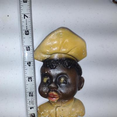Collection of Vintage Home Decor- Chalkware Hook, Milk Bottle, Cookie Roller