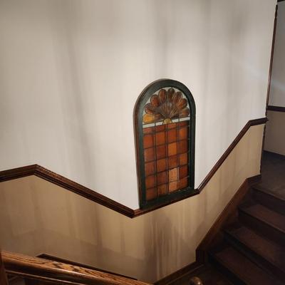 Large Arch Stained Glass Window 47"x26"x2"