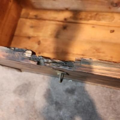 Antique Dome Top Wooden Trunk
