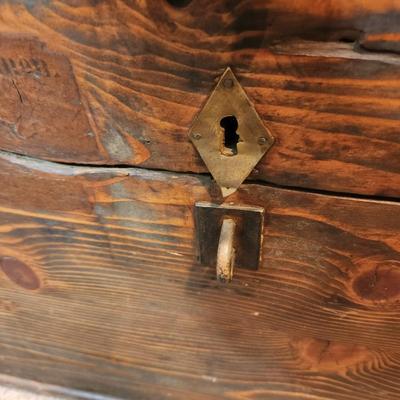 Antique Dome Top Wooden Trunk
