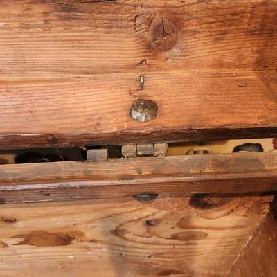 Antique Dome Top Wooden Trunk