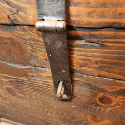 Antique Dome Top Wooden Trunk