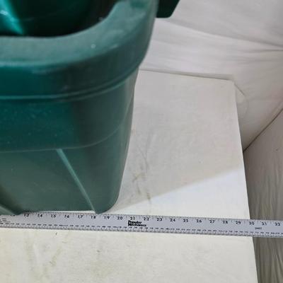 Lot of 4 Large Heavy-Duty Green Storage Totes – Stackable Plastic Bins